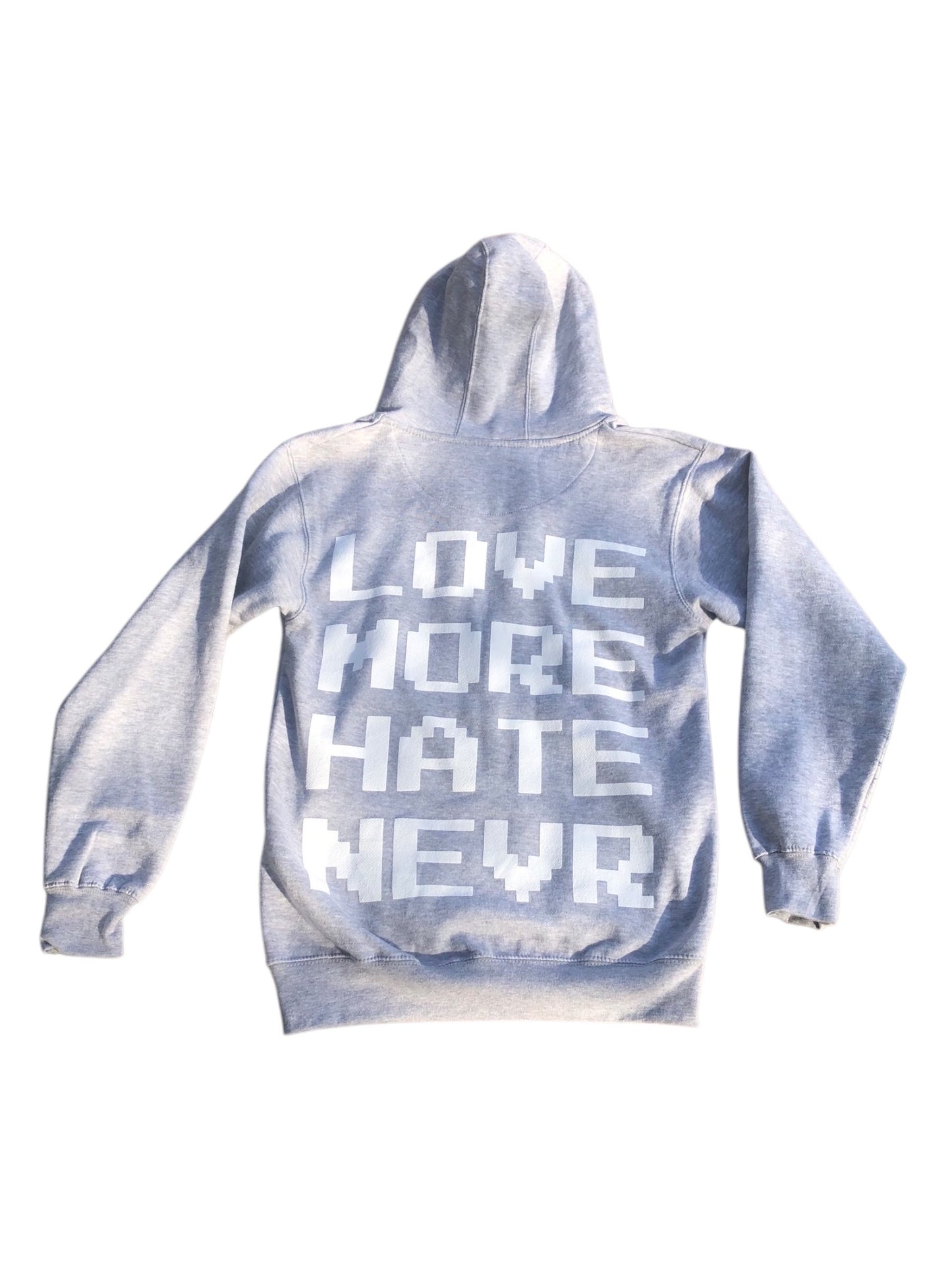 Digital Love Zip Up Unisex Hoodie - Casual Hoodie with Graphic Text, Comfortable Fit