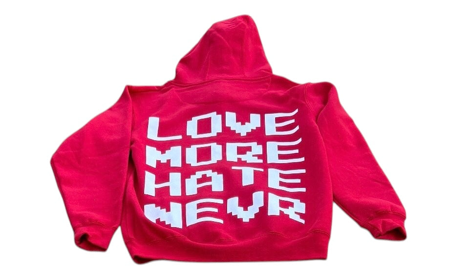 Digital Love Zip Up Unisex Hoodie - Casual Hoodie with Graphic Text, Comfortable Fit