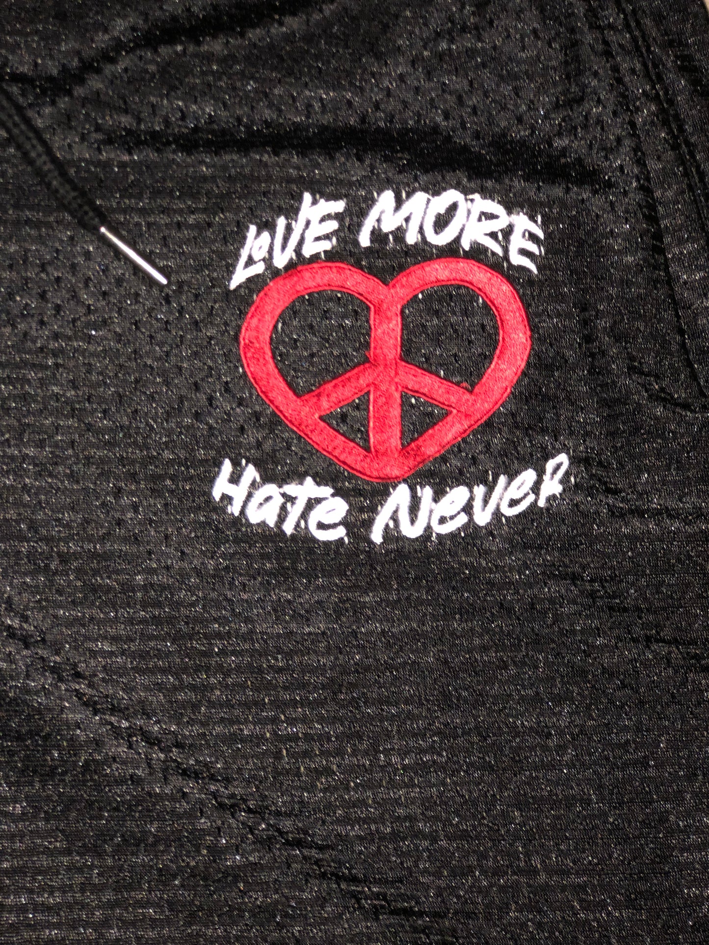 “Hearts Of Peace” Mesh Shorts