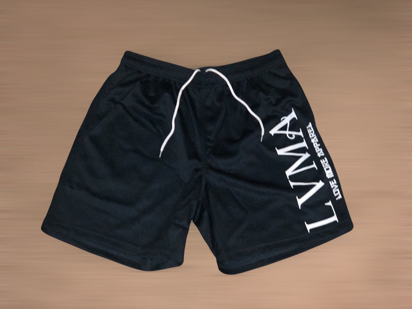 Mesh “Abbreviation” Shorts